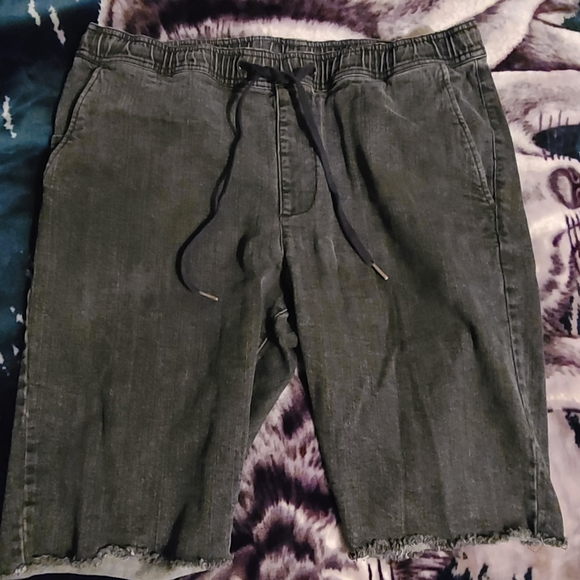 RUDE denim drawstring shorts